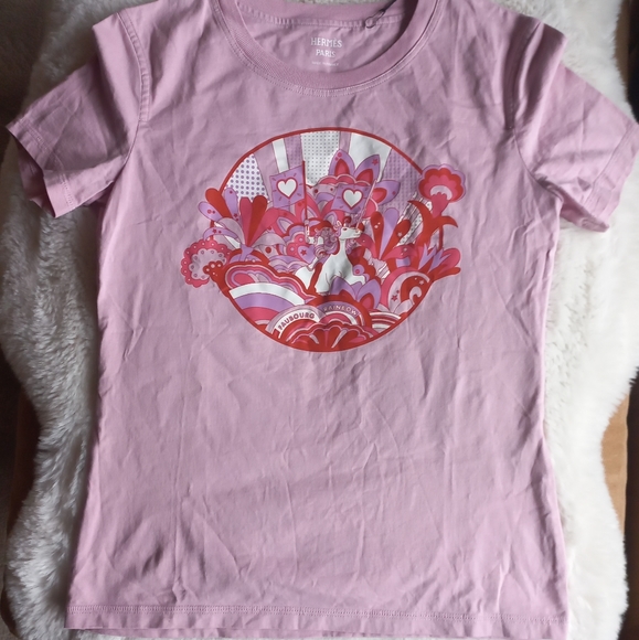 Hermes 22SS  Pink Unicorn Tee-Shirt - Picture 2 of 4